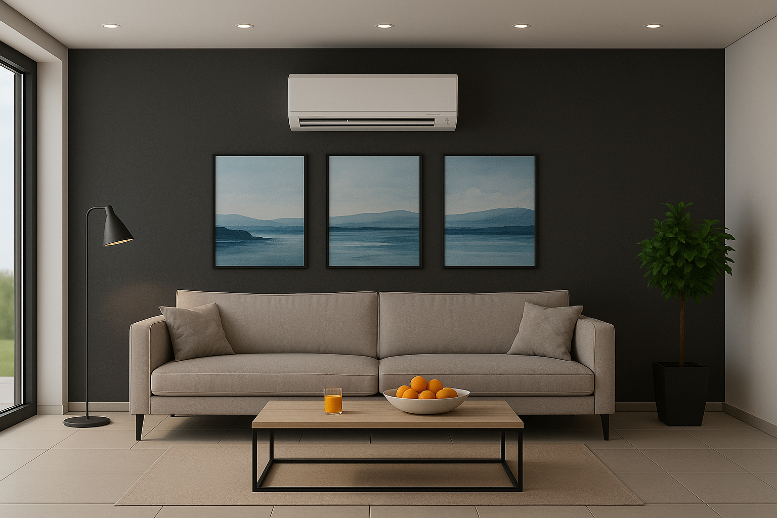 Nowoczesna klimatyzacja zapewniająca komfort w pomieszczeniu